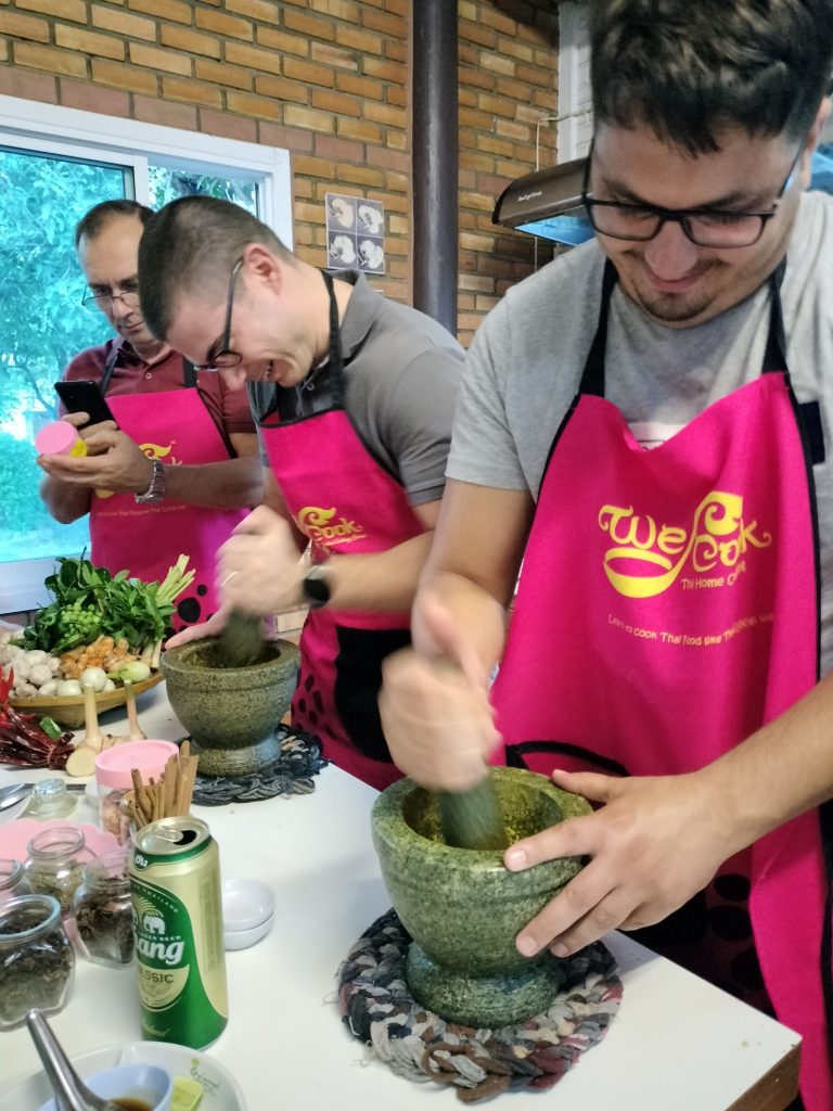 Turist la cursul de gatit